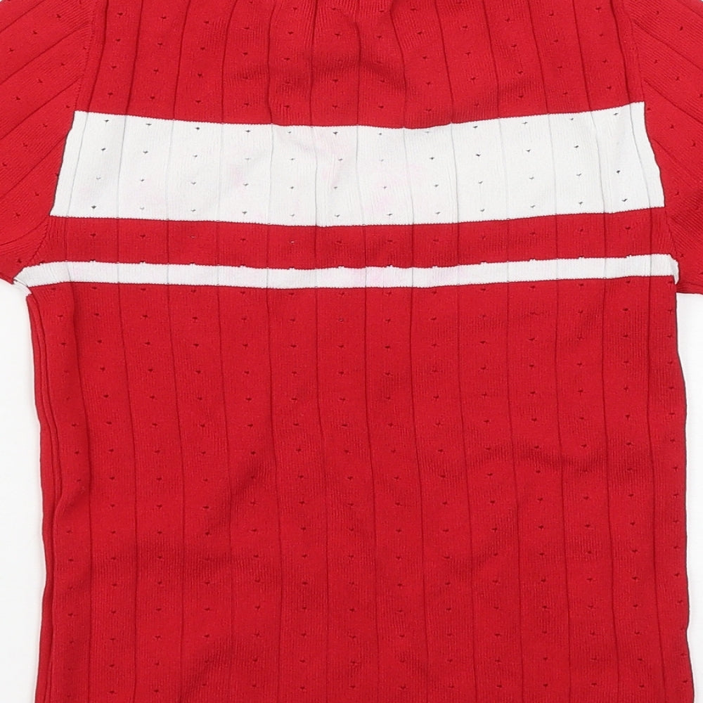 Mango Womens Red   Pullover Jumper Size S