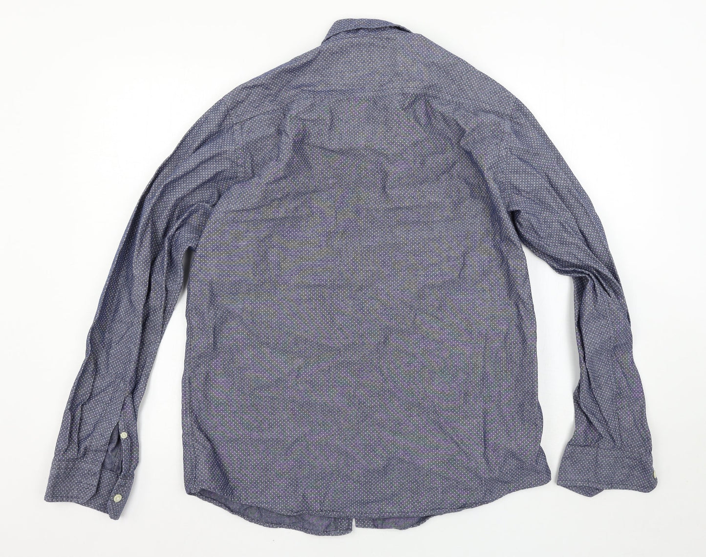 TU Mens Blue    Button-Up Size M