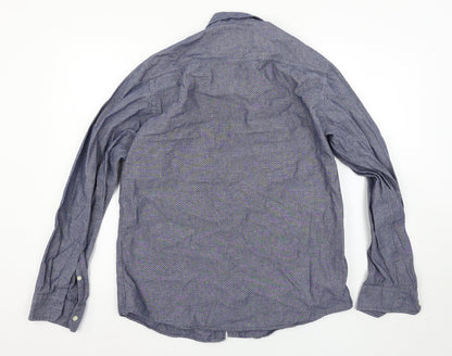 TU Mens Blue    Button-Up Size M