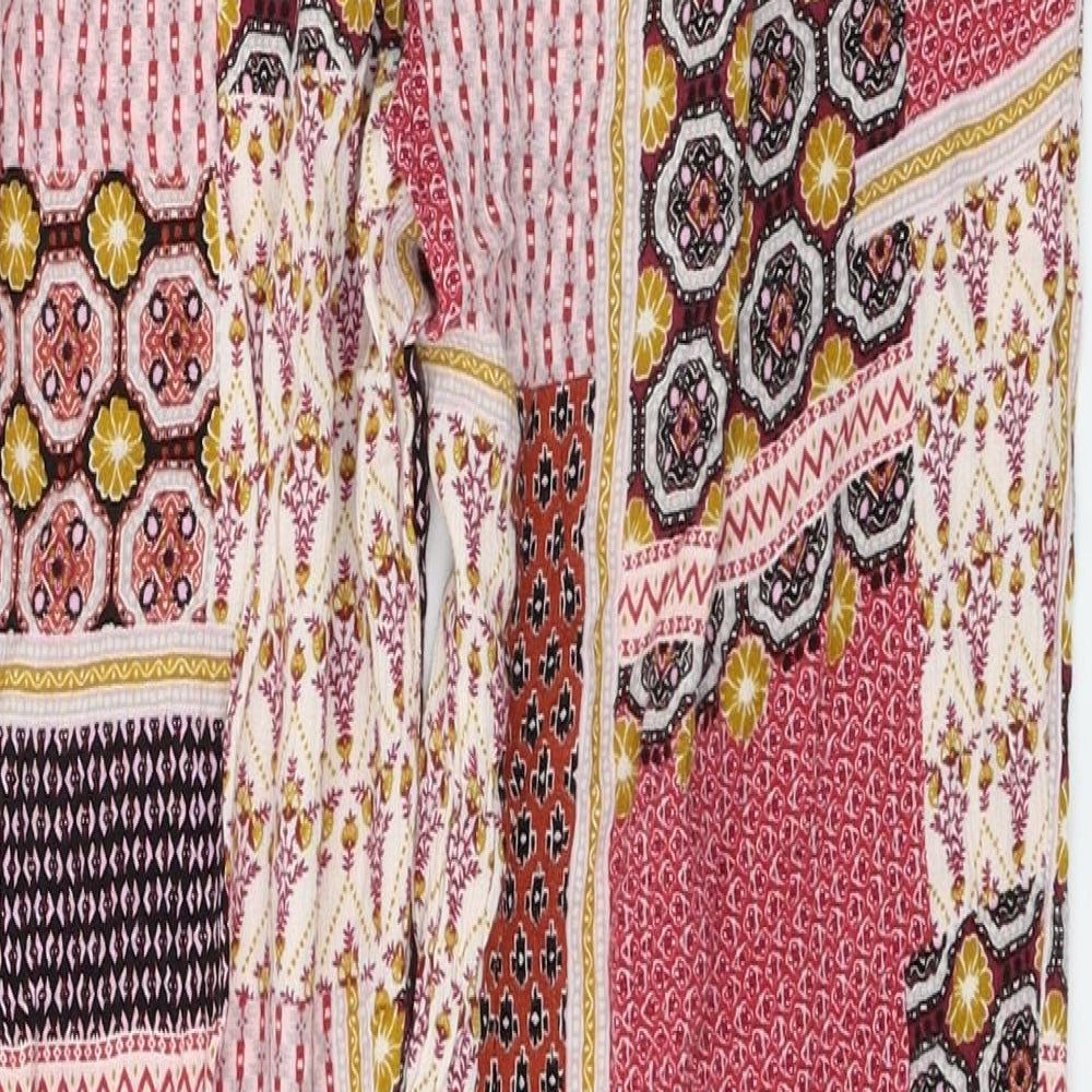 Womens UK Size 12 New Look Regular Fit  Multicoloured Trousers