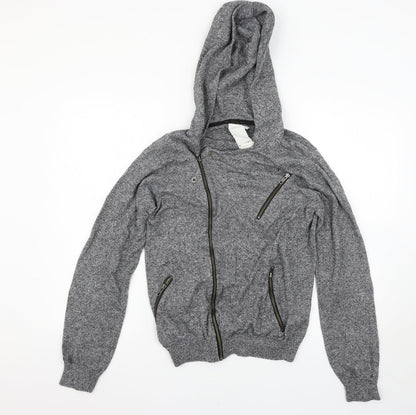 Topman Mens Grey   Full Zip Hoodie Size S
