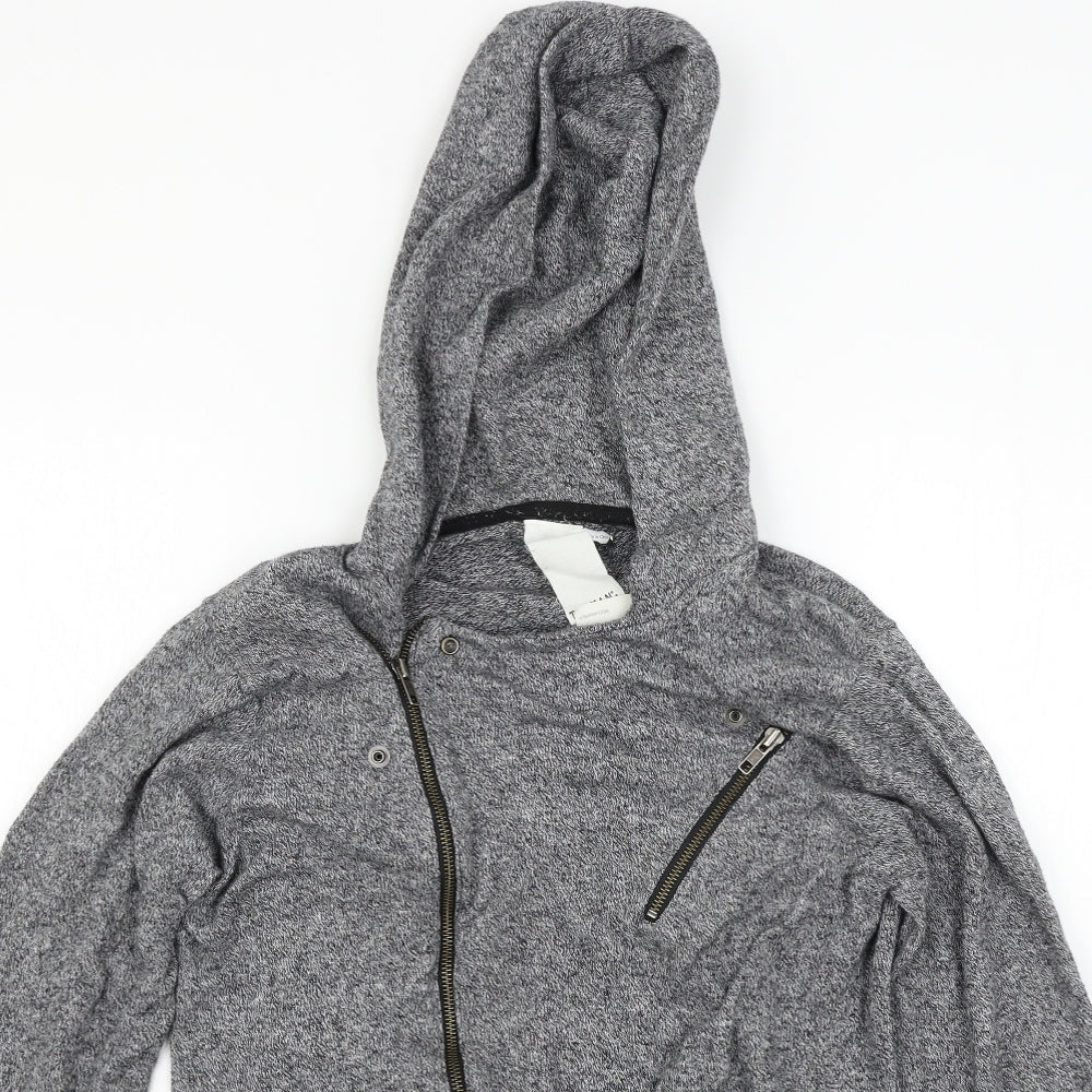 Topman Mens Grey   Full Zip Hoodie Size S