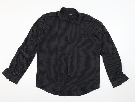 George Mens Black    Button-Up Size 15.5