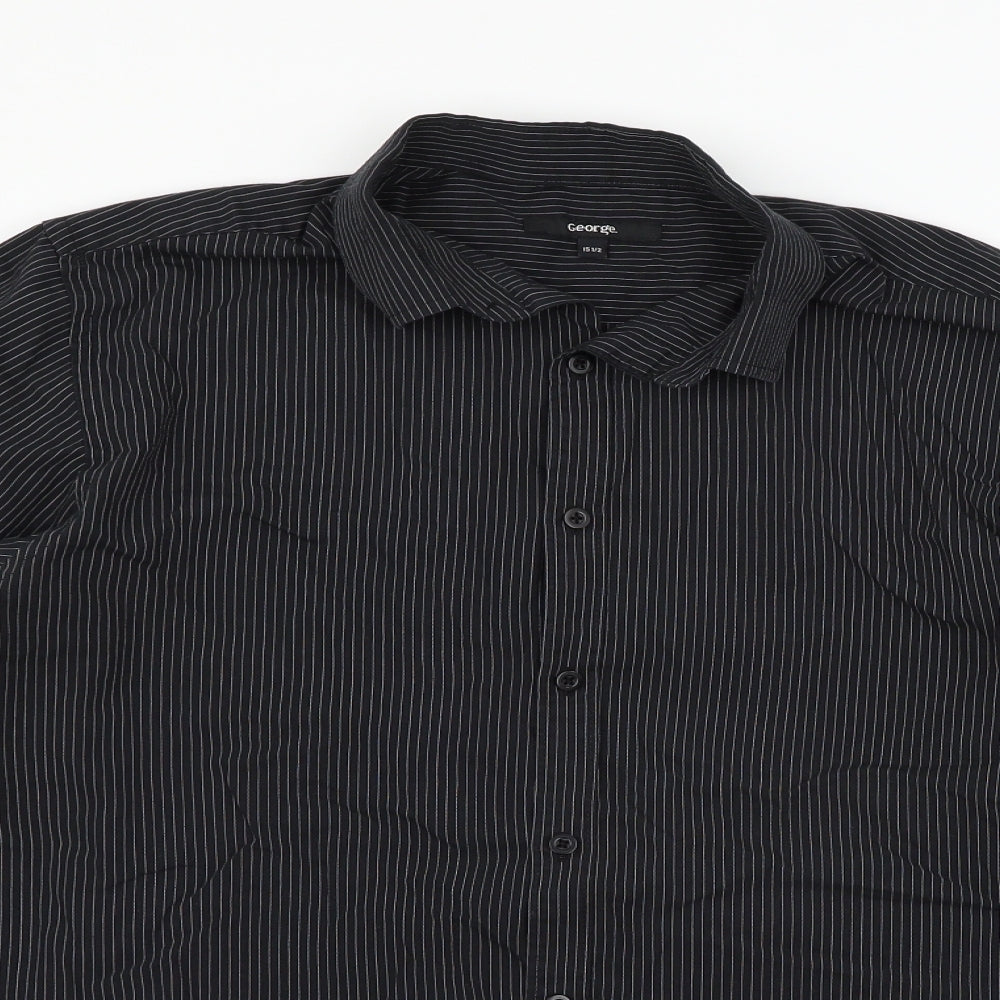 George Mens Black    Button-Up Size 15.5