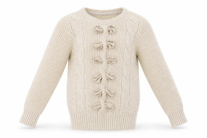 Front view of Star girls’ white pullover sweatshirt, size 5-6, years