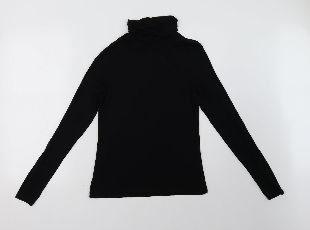 Additional front view of New Look women’s black pullover sweatshirt, size UK 14