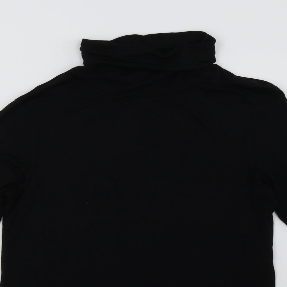 Close-up detail of New Look women’s black pullover sweatshirt, size UK 14