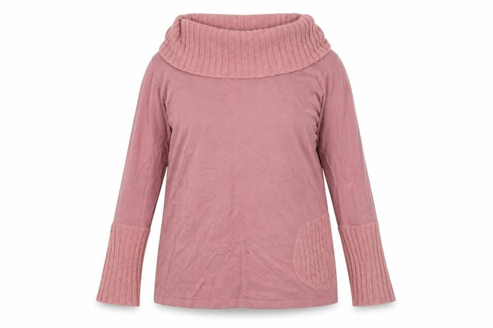 Front view of vernissage women’s pink pullover sweatshirt, size XL