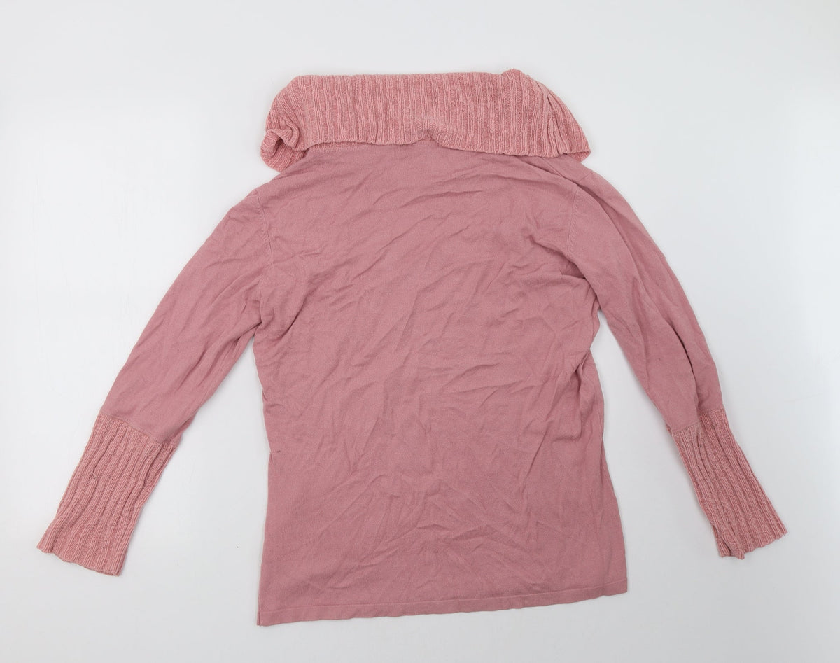 Back view of vernissage women’s pink pullover sweatshirt, size XL