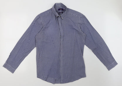 NEXT Mens Blue Check   Polo Size 16