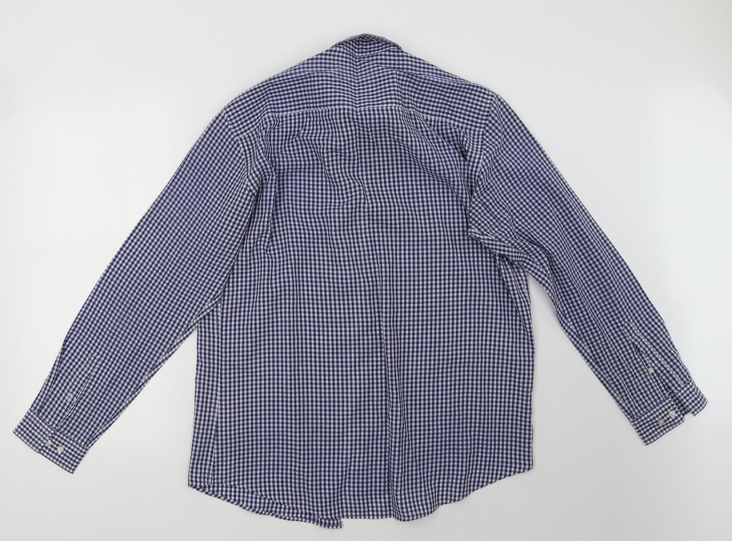 NEXT Mens Blue Check   Polo Size 16