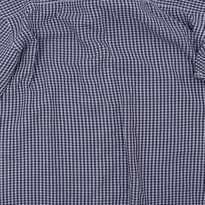 NEXT Mens Blue Check   Polo Size 16