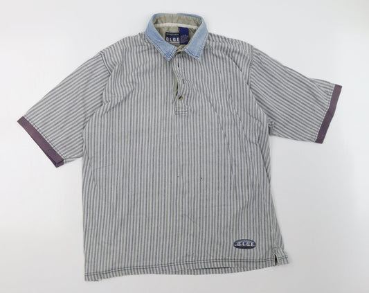 Santana Mens Blue    Polo Size L