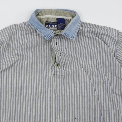 Santana Mens Blue    Polo Size L