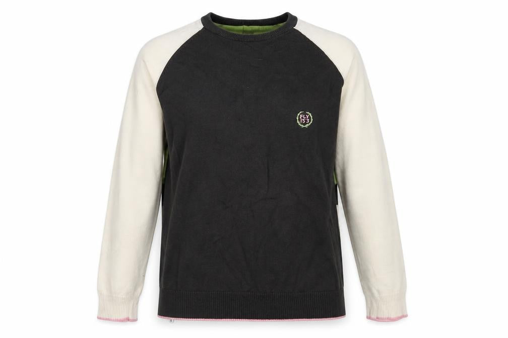 Front view of FLY53 women’s grey pullover sweatshirt, size XL