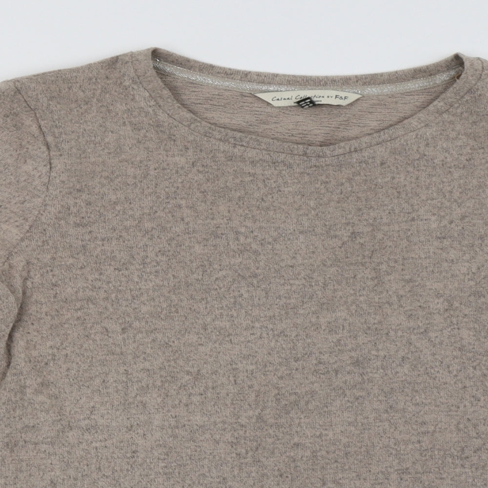 F&F Womens Beige   Pullover Sweatshirt Size 12