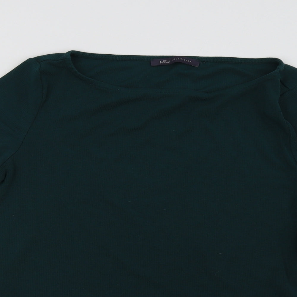 Womens UK Size 14 Marks and Spencer Green Pullover Sweatshirt