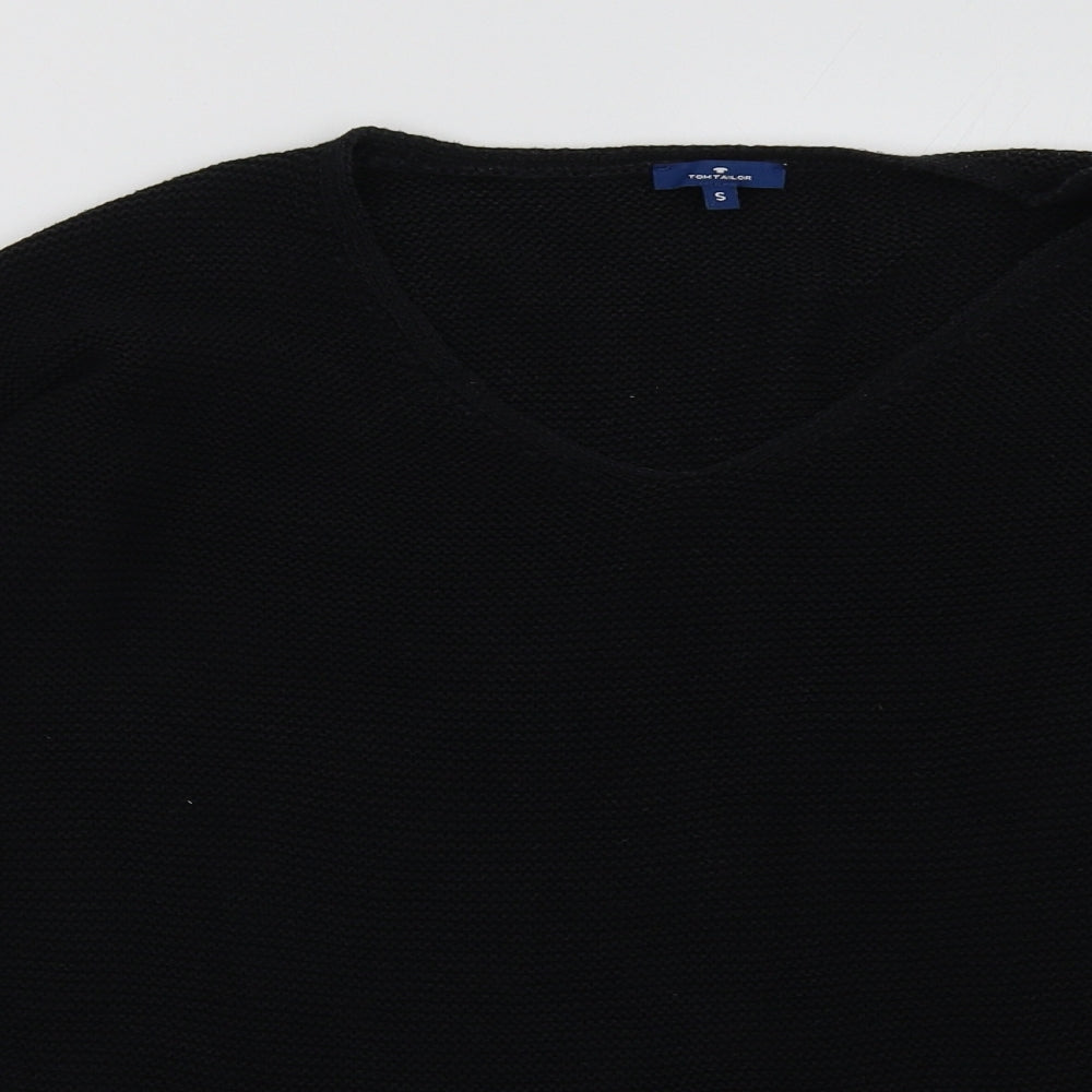TOM TAILOR Womens Black   Pullover Sweatshirt Size S