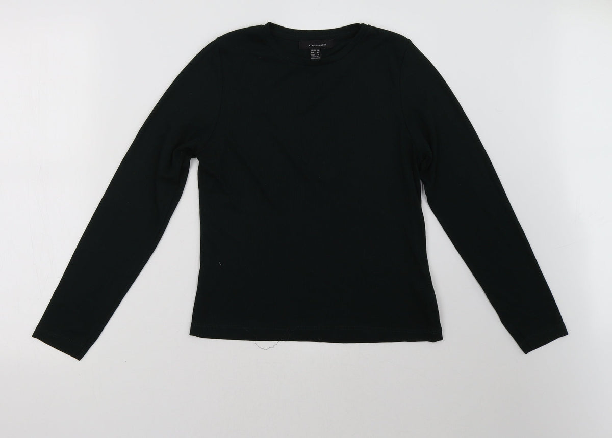 Additional front view of Primark women’s green pullover sweatshirt, size UK 14