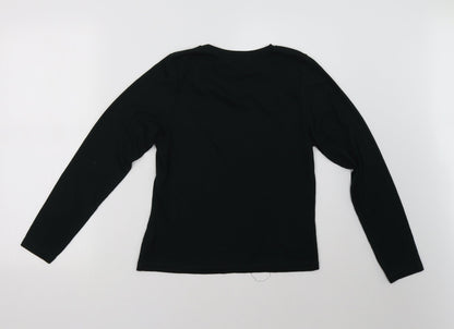 Back view of Primark women’s green pullover sweatshirt, size UK 14