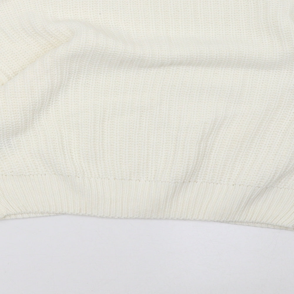 Brand and care label for Matalan women’s white pullover sweatshirt, size UK 10