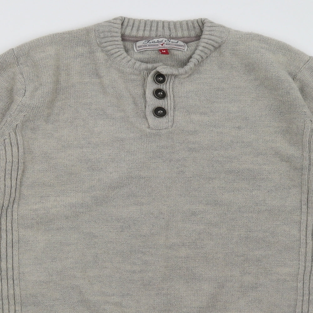 Twisted Soul Mens Beige   Pullover Sweatshirt Size M