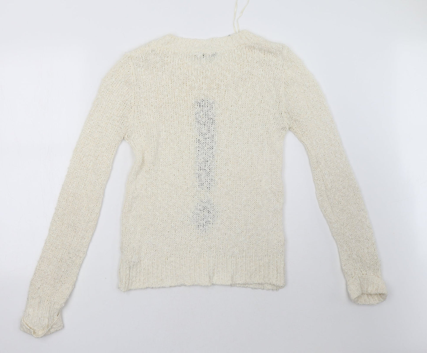 New Look Womens White   Pullover Sweatshirt Size 12