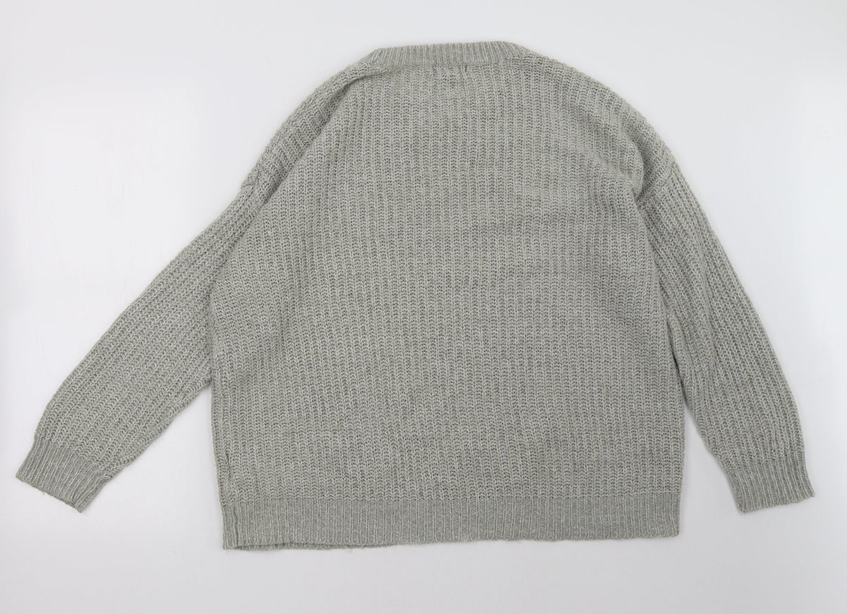Additional view of New Look women’s grey pullover sweatshirt, size L