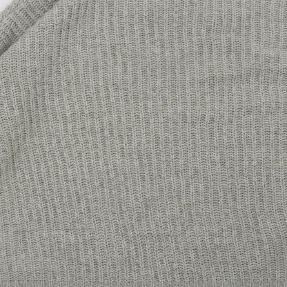 Brand and care label for New Look women’s grey pullover sweatshirt, size L