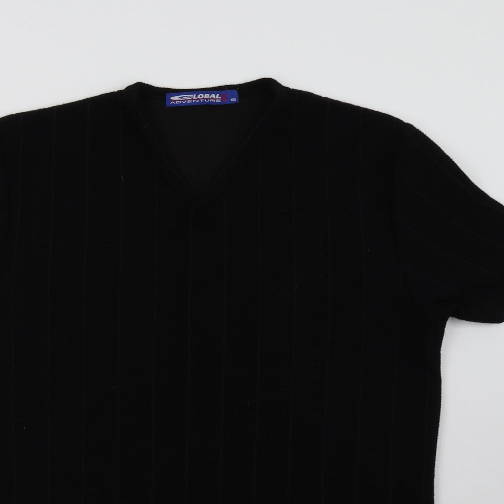 lobal adventure Mens Black    T-Shirt Size S