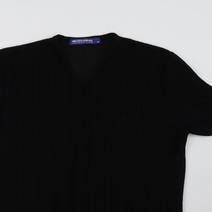 lobal adventure Mens Black    T-Shirt Size S