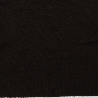 Brand and care label for M&Co women’s brown pullover sweatshirt, size L