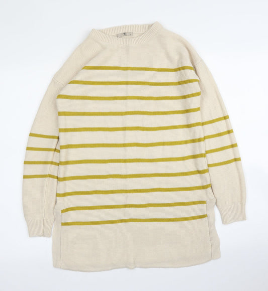 TU Womens Beige Striped  Tunic Jumper Size 8