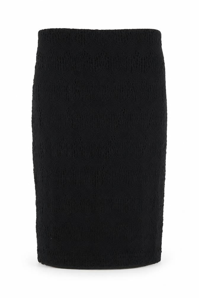 Front view of Somerset women’s black bandage skirt, size UK 10
