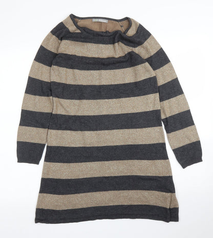 Womens UK Size 10 M&S Grey Tunic Jumper