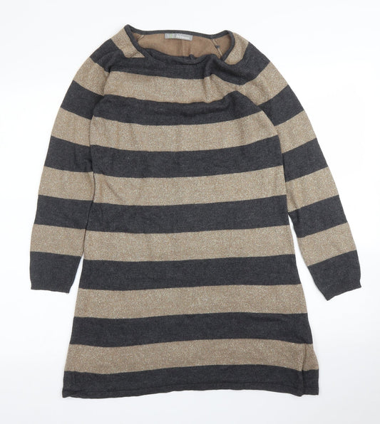 Womens UK Size 10 M&S Grey Tunic Jumper