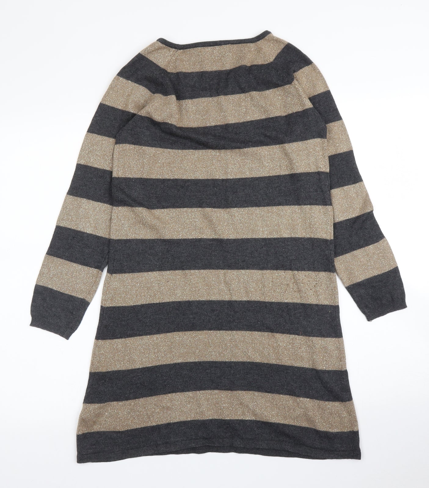 Womens UK Size 10 M&S Grey Tunic Jumper