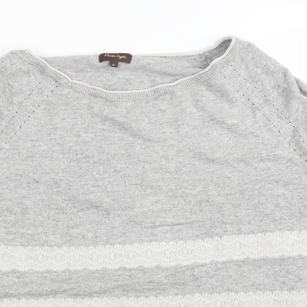 Womens UK Size 8 Phase Eight Grey Pullover Jumper