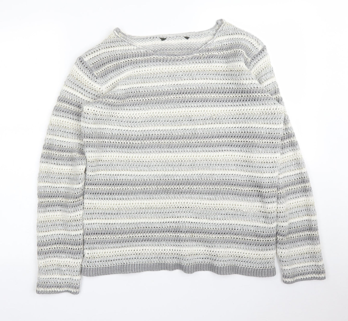 Womens UK Size 14 Preworn Grey Pullover Jumper