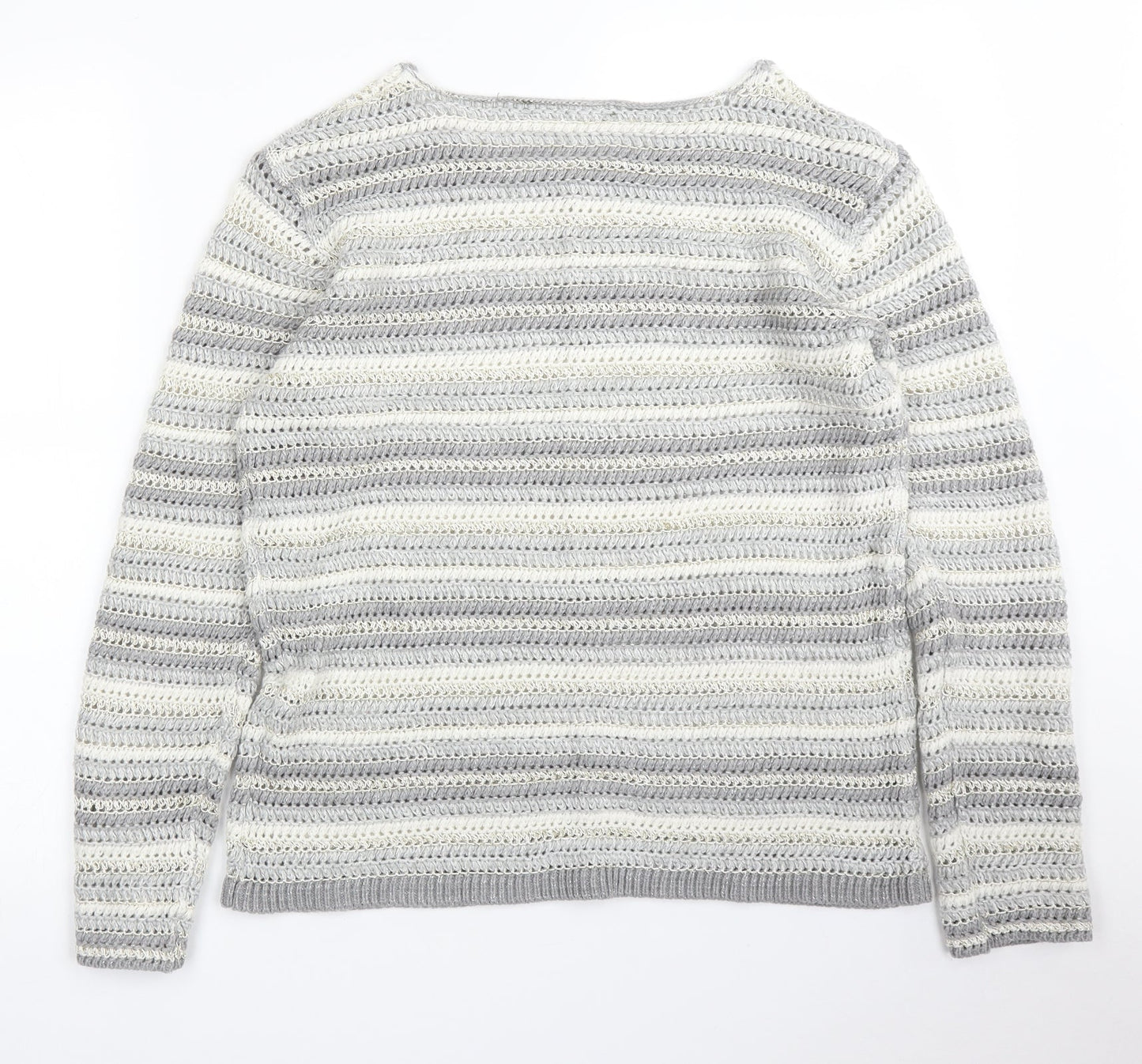 Womens UK Size 14 Preworn Grey Pullover Jumper