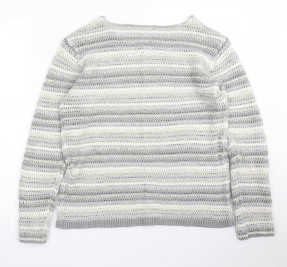 Womens UK Size 14 Preworn Grey Pullover Jumper