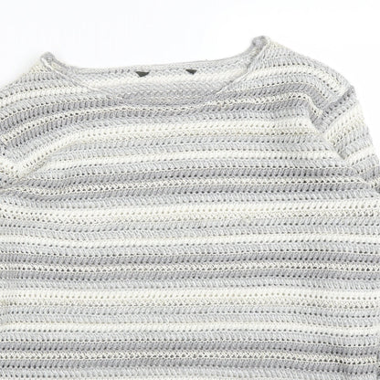 Womens UK Size 14 Preworn Grey Pullover Jumper