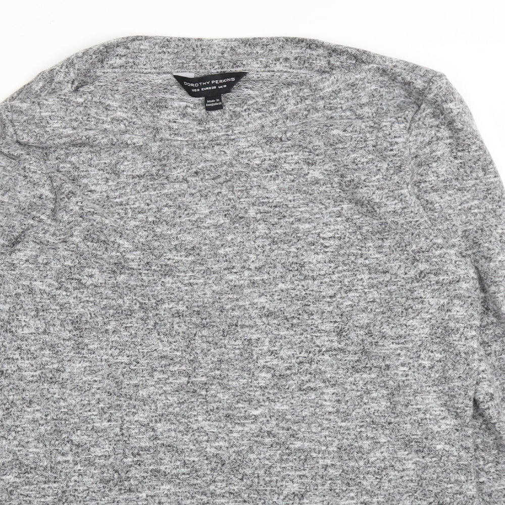 Womens UK Size 10 Dorothy Perkins Grey Pullover Jumper
