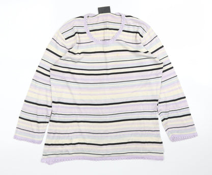 Womens UK Size 14 Alex & Co Purple Basic Blouse