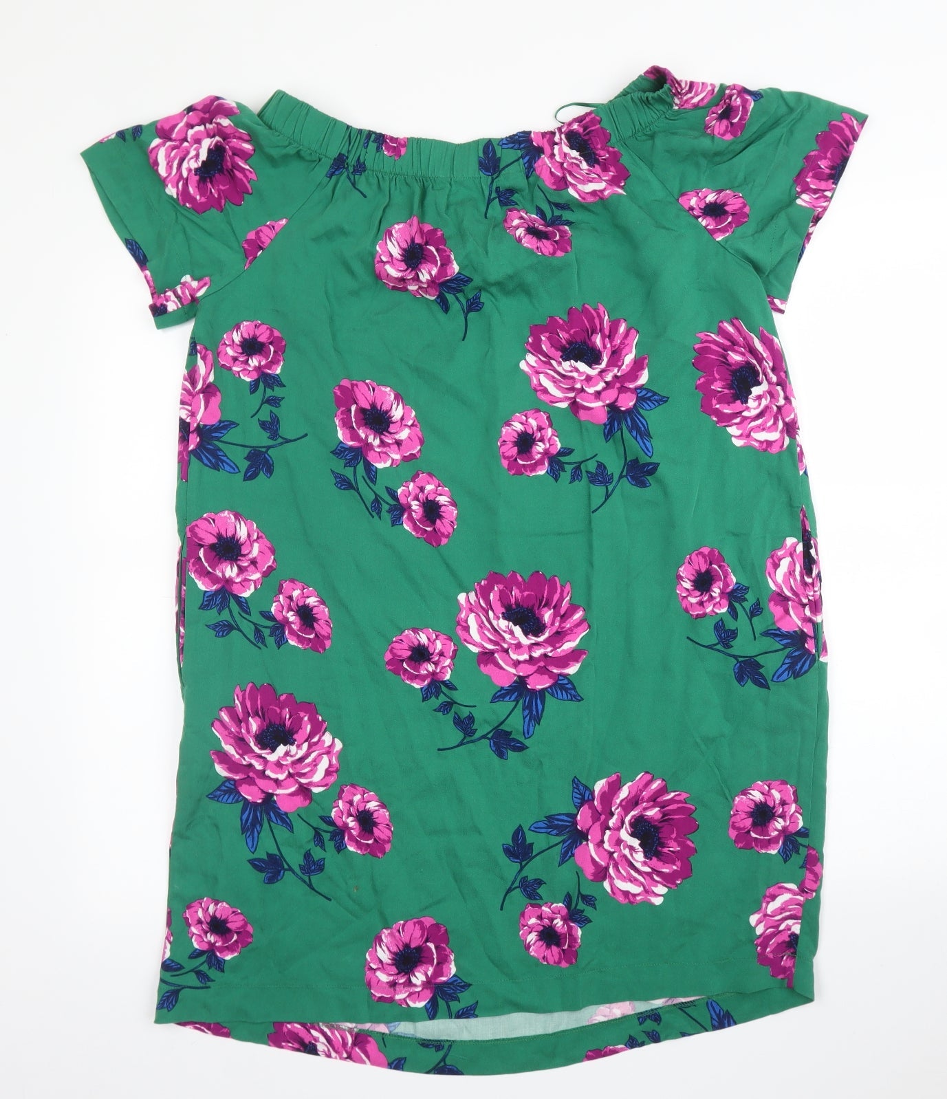 TU Womens Green Floral  A-Line  Size 12