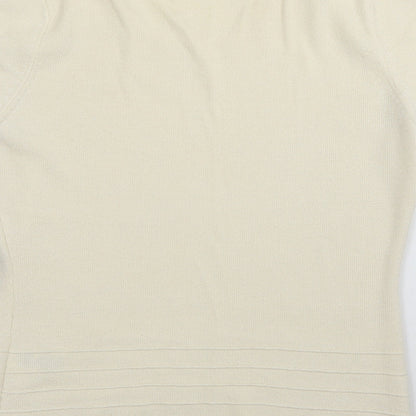 Womens UK Size 14 Principles Ivory Basic T-Shirt