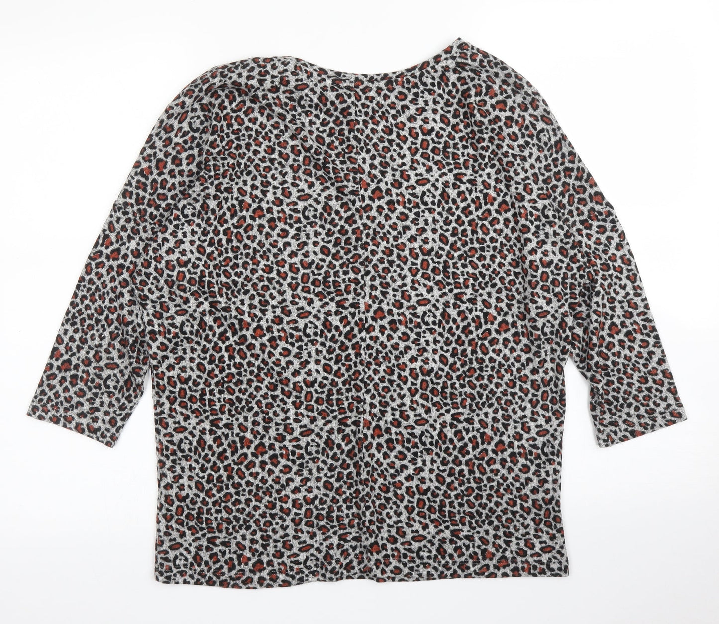 TU Womens Beige Animal Print  Pullover Jumper Size 14  - Leopard print