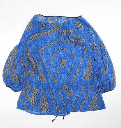 Womens UK Size 10 M&S Blue Basic Blouse