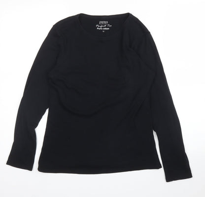 Papaya Womens Black   Basic T-Shirt Size 12
