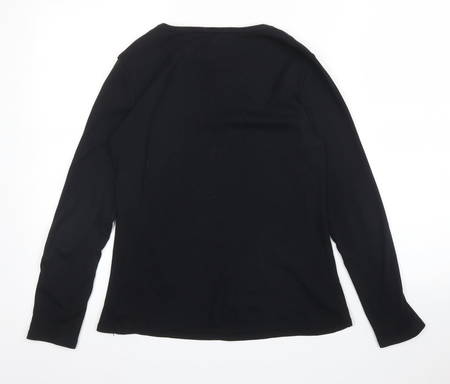 Papaya Womens Black   Basic T-Shirt Size 12